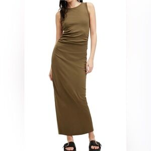 ❤️ NWT All Saints Olive Green Cotton Maxi Dress
